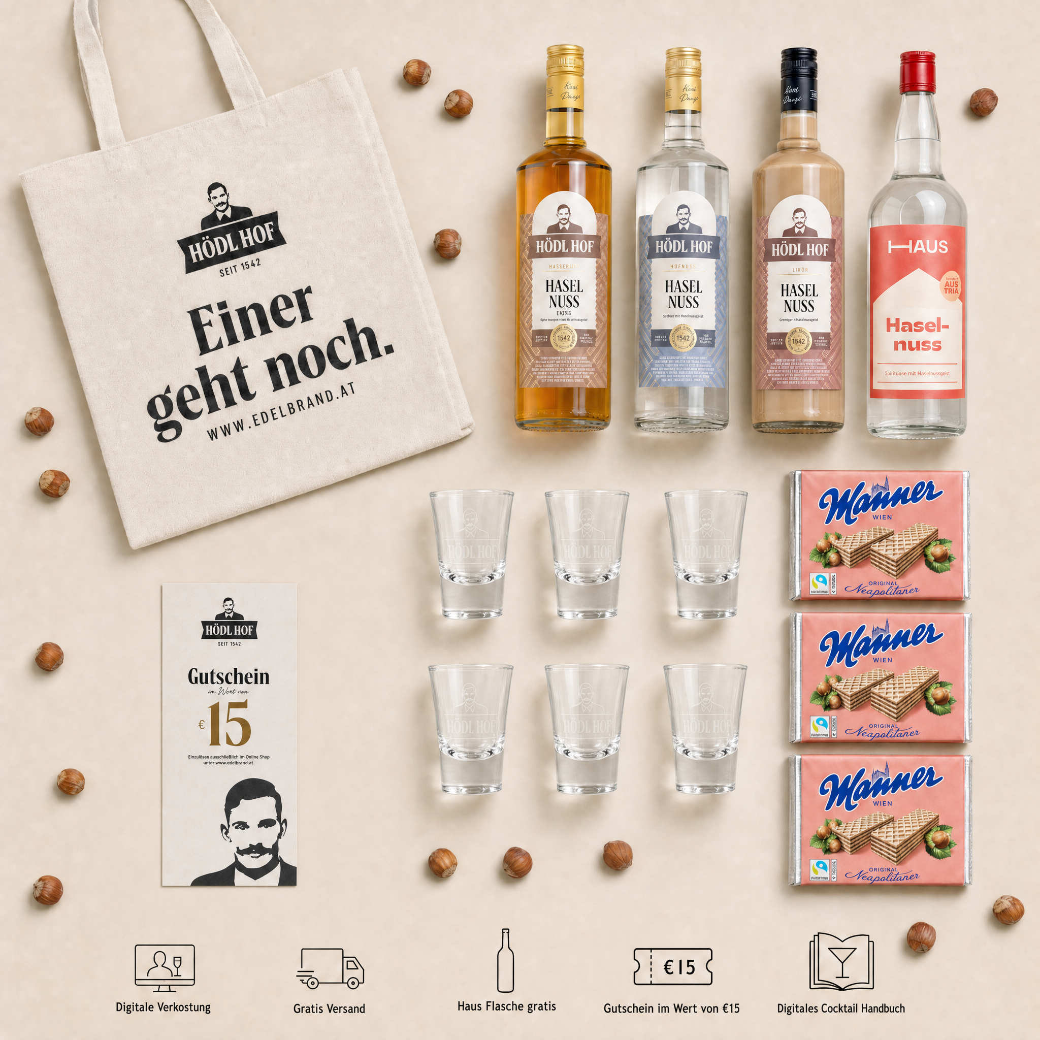 Haselnuss-Schnaps & Likör Premium Vorteilsset