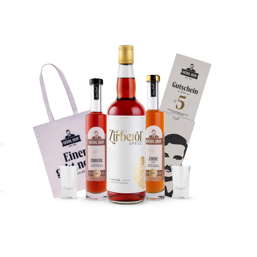 Zirbenschnaps Entdecker Vorteil-Set