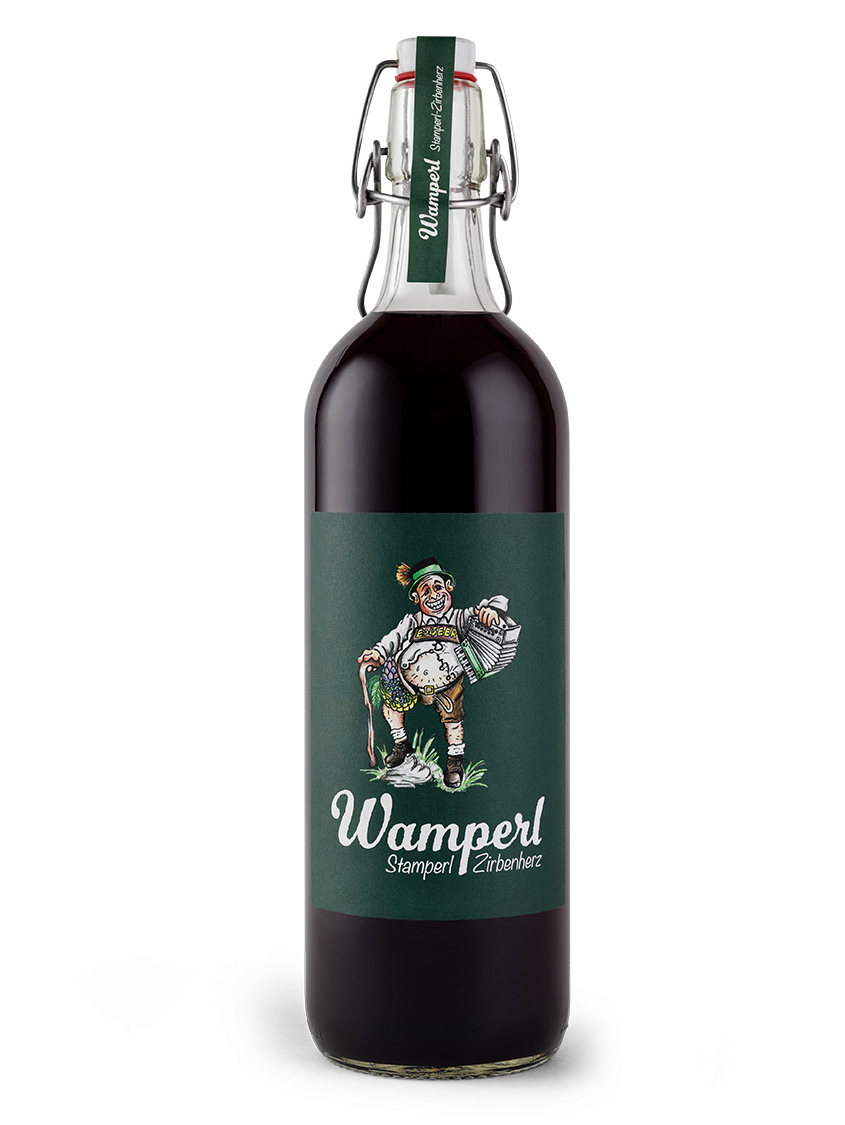 Zirbenlikör | Wamperl Stamperl | Vol. 25% | 25% Vol. | 1,0l