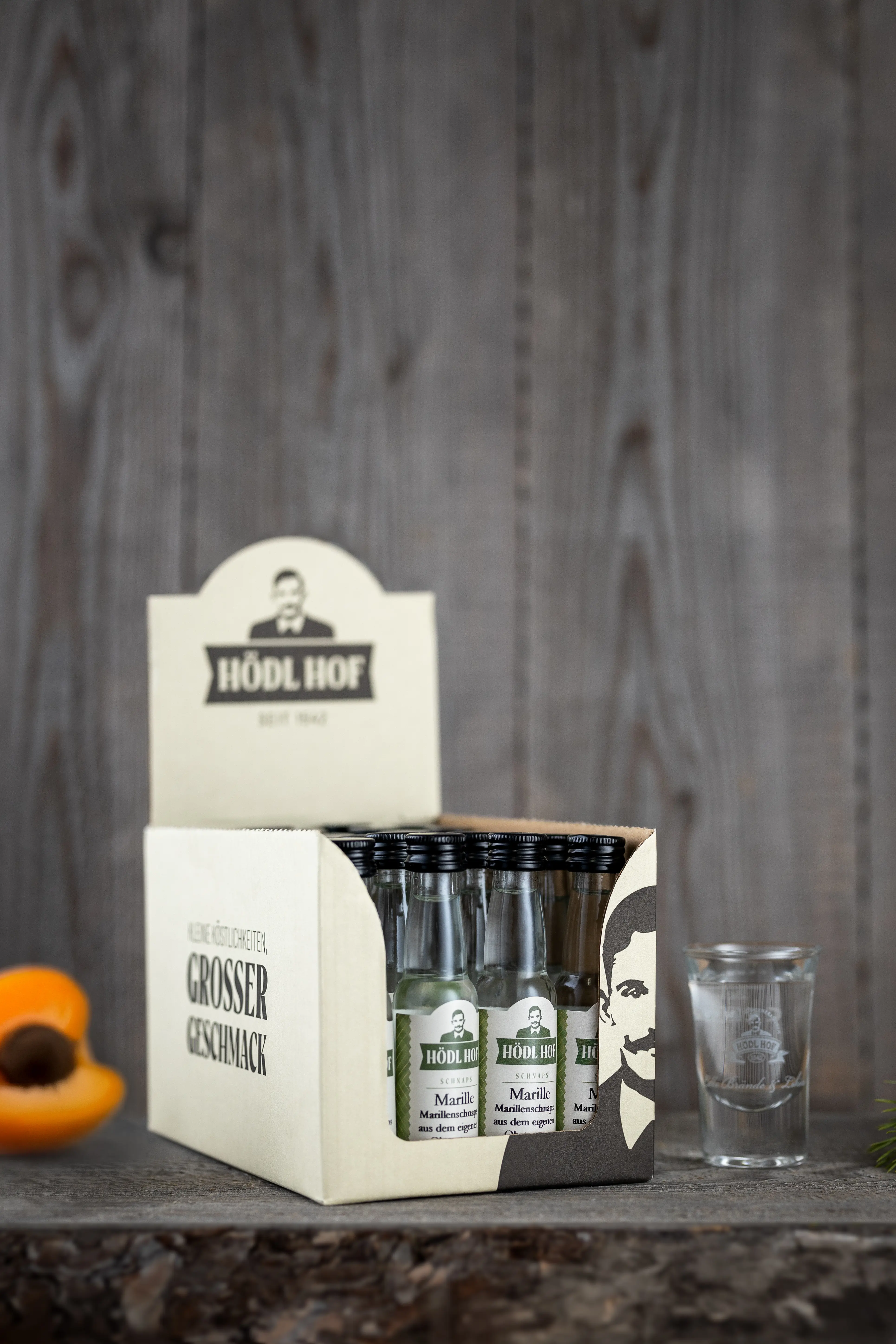 Hödl Hof Marille Schnaps | 38% Vol. | 24 x 0,02l Hödl Hof Marille Schnaps | 38% Vol. | 24 x 0,02l