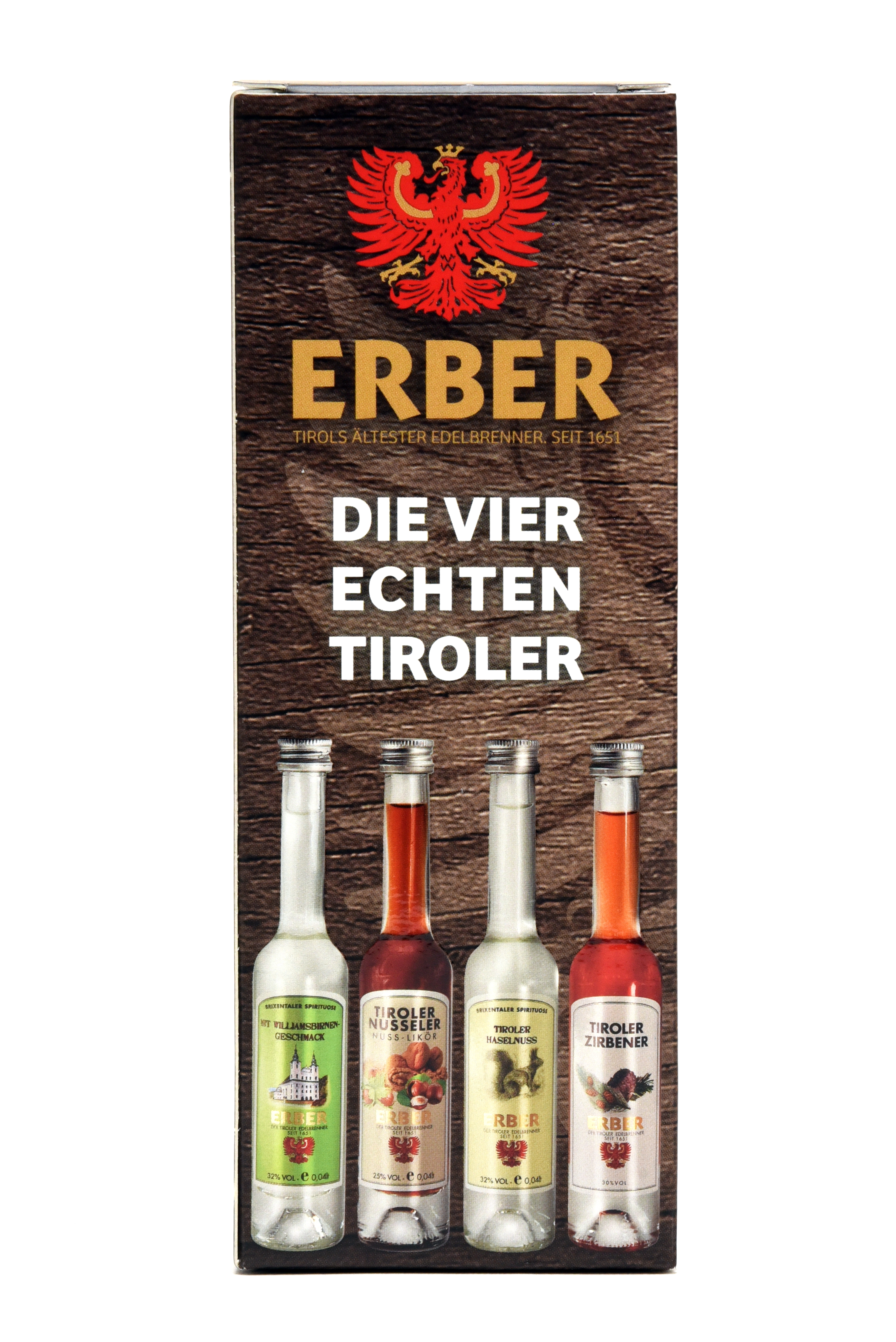 Erber Probierset | Die vier echten Tiroler | 4x0,04l