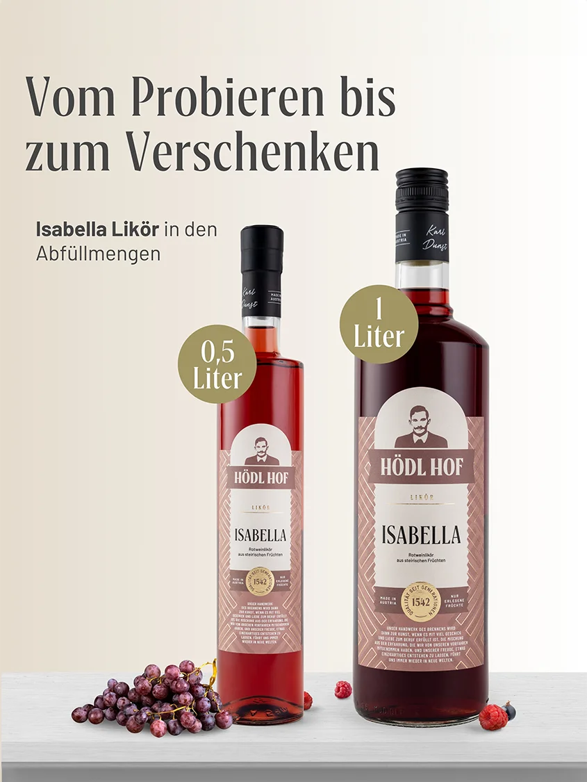 Hödl Hof "Uhudler" Isabella Likör | 20% Vol. | 0,5l