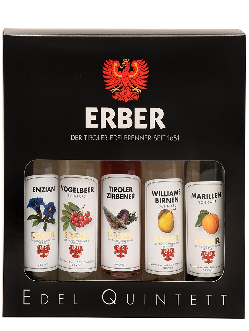 Erber Tiroler Schnäpse Geschenkset | 0,2l