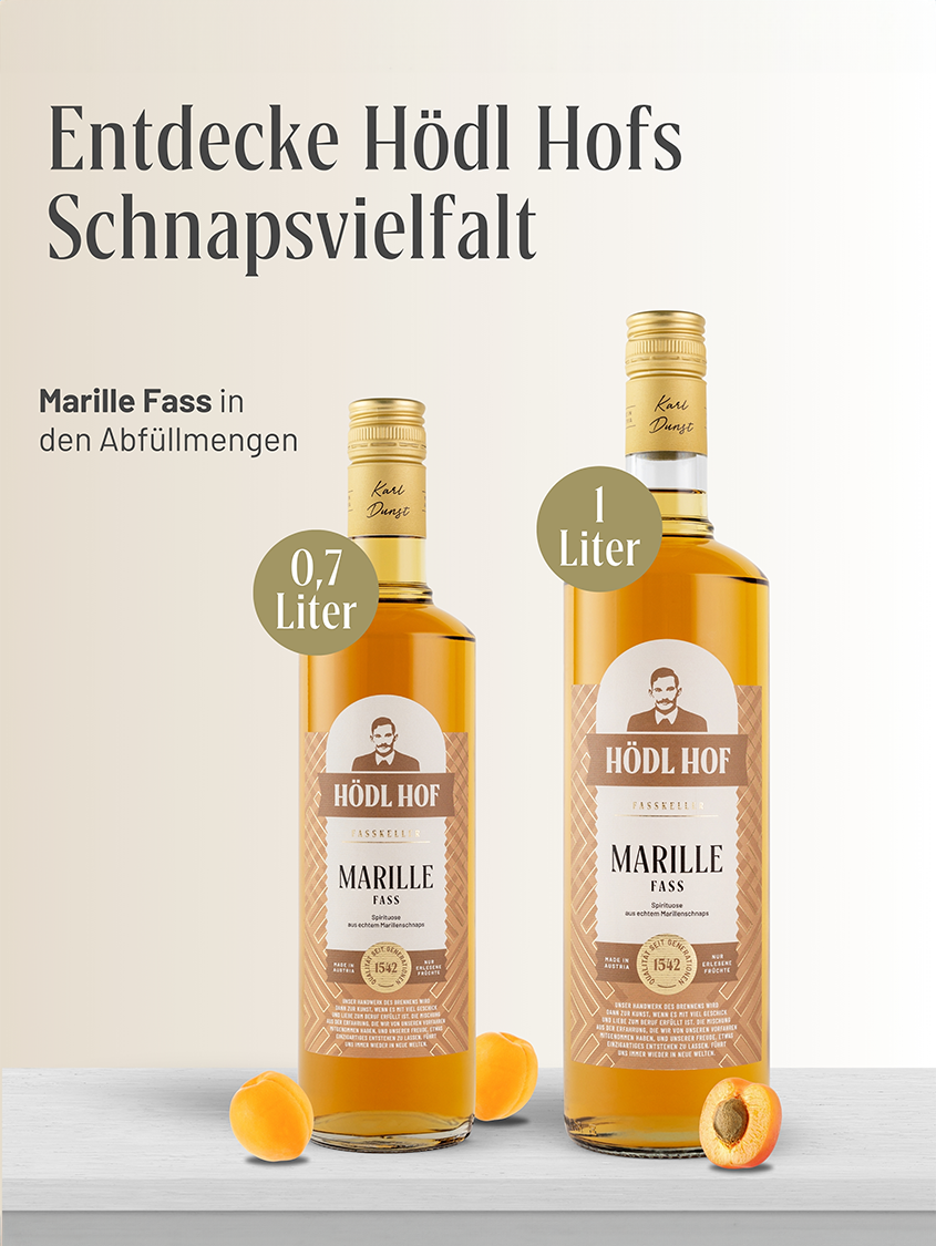 Hödl Hof Alte Marille Fass Schnaps Fassgelagert | 38% Vol. | 1,0l
