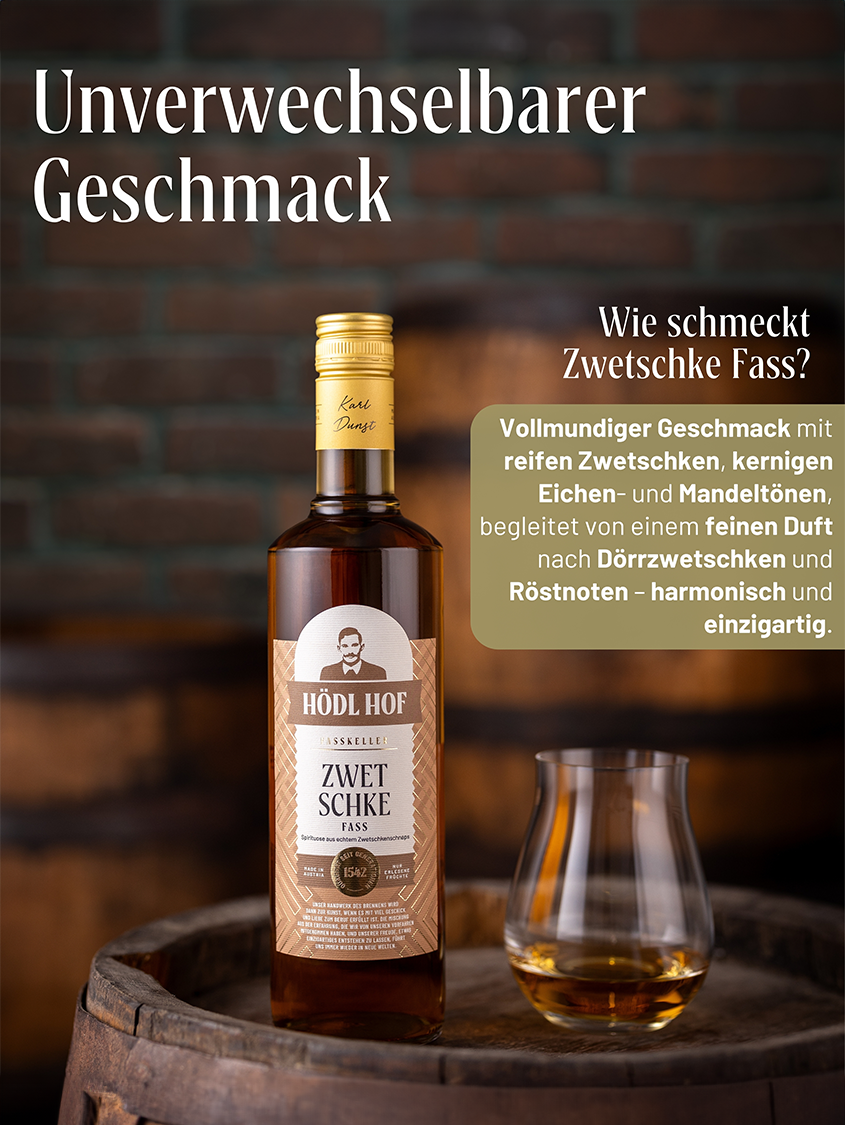 Hödl Hof Zwetschke Fass Schnaps Fassgelagert | 38% Vol. | 0,7l