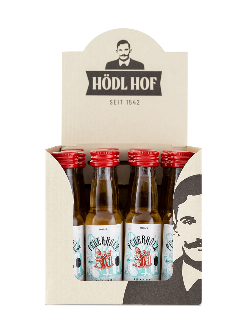 Feuerholz Whiskylikör mit Zimt & Chilli | 33% Vol. | 24x0,02l